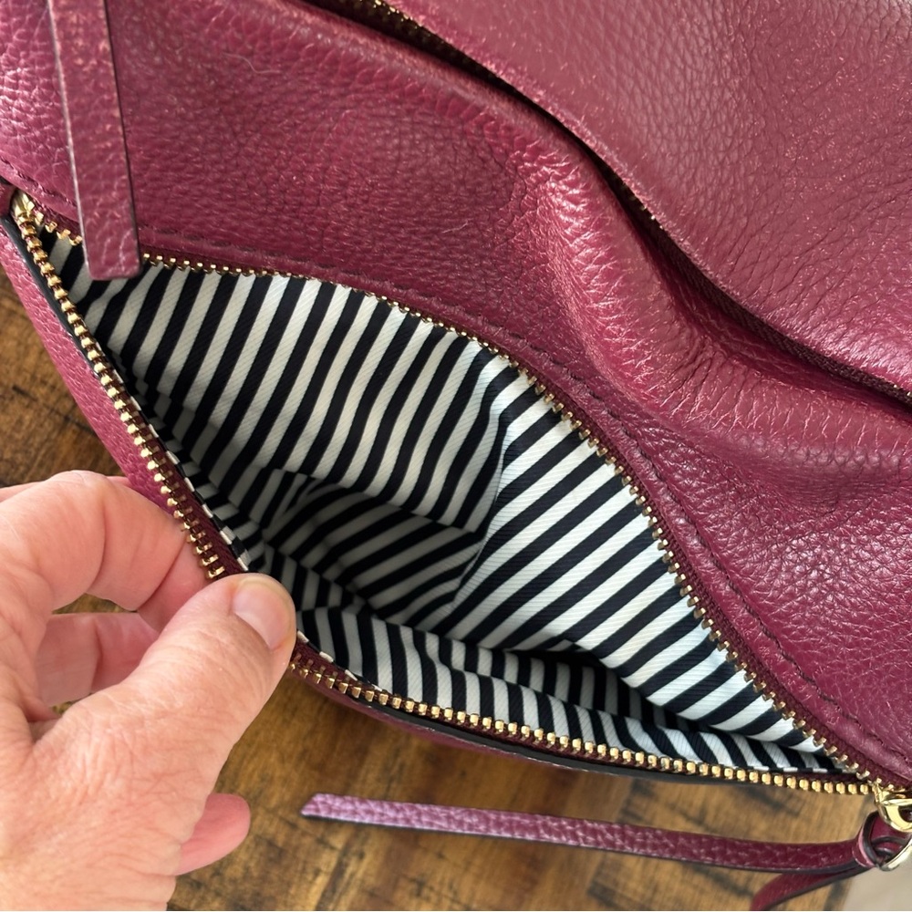 Kate Spade Cobble Hill Teagan Leather Hobo Bag in Merlot - Picture 9 of 16